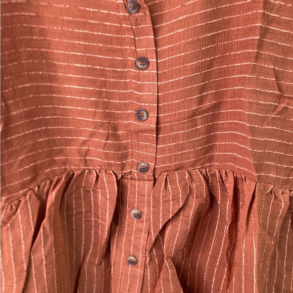 Blu Pepper Size Small Semi-Sheer Peplum Ribbed V-Neckline Short Sleeve B… - Picture 4 of 9